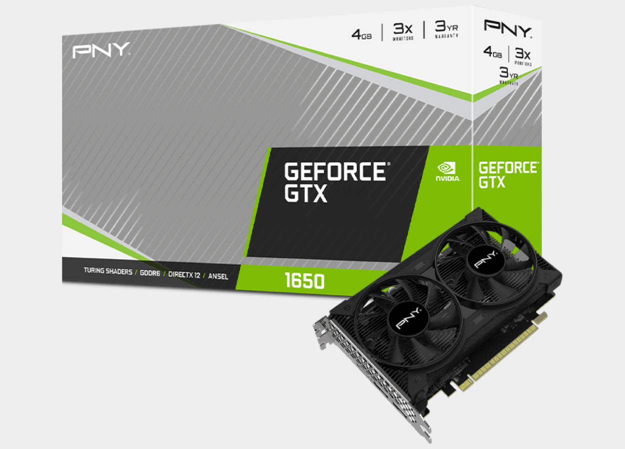 PNY GeForce GTX 1650 4GB GDDR6 Dual Fan VGA