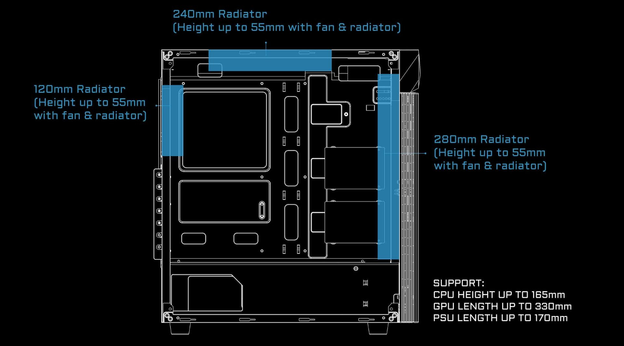 Case GIGABYTE C200 GLASS