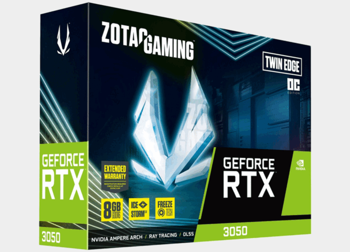ZOTAC GAMING GeForce RTX 3050 Twin Edge OC 8GB GDDR6