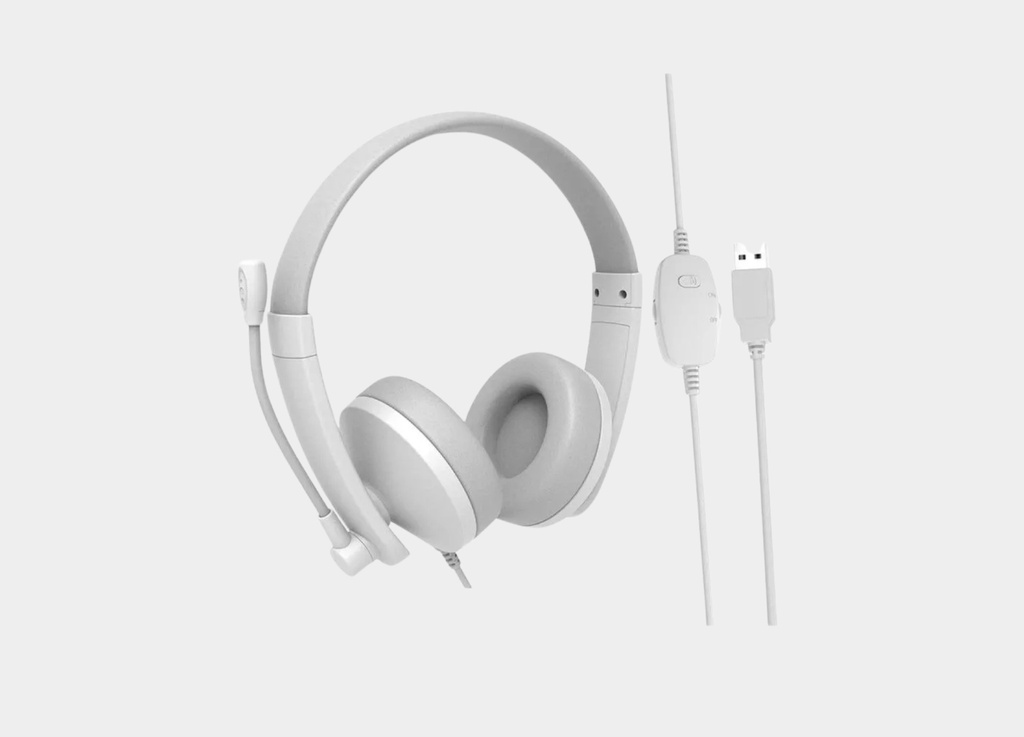 Meetion HP003U White Usb Wired Headset