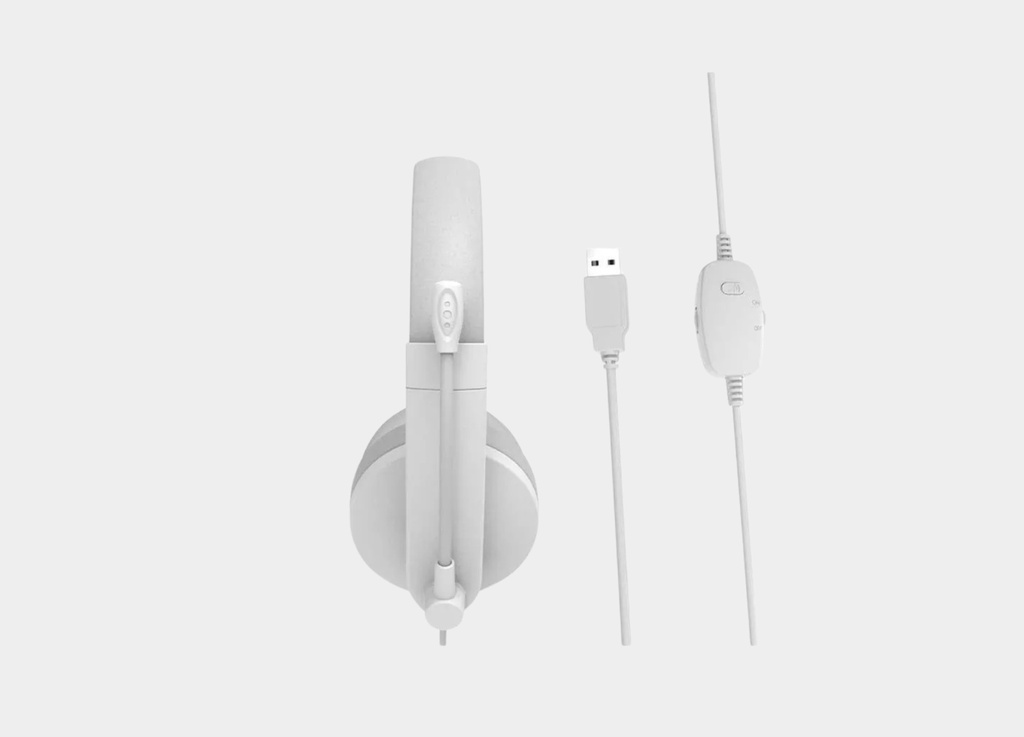 Meetion HP003U White Usb Wired Headset