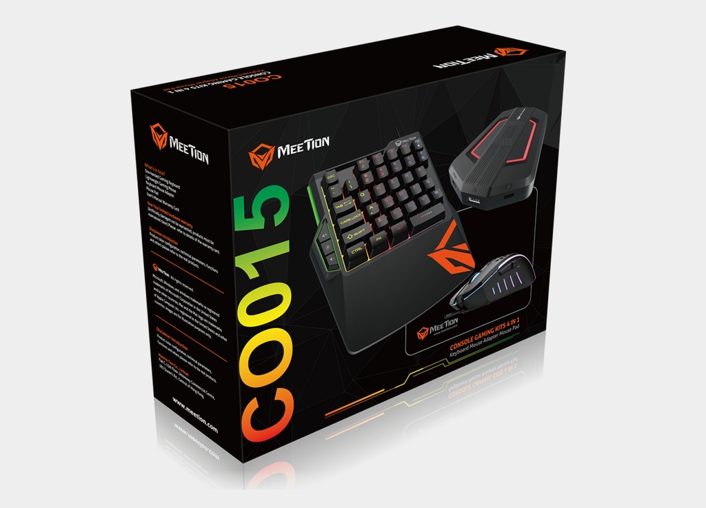 Meetion CO015 Gaming Kit Console Keyboard + Mouse + Adapter + Mousepad