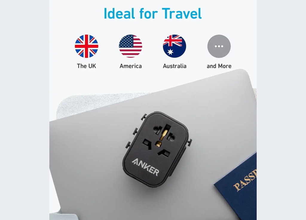 Anker PowerExtend USB-C Travel Adapter 30W B2B | Black