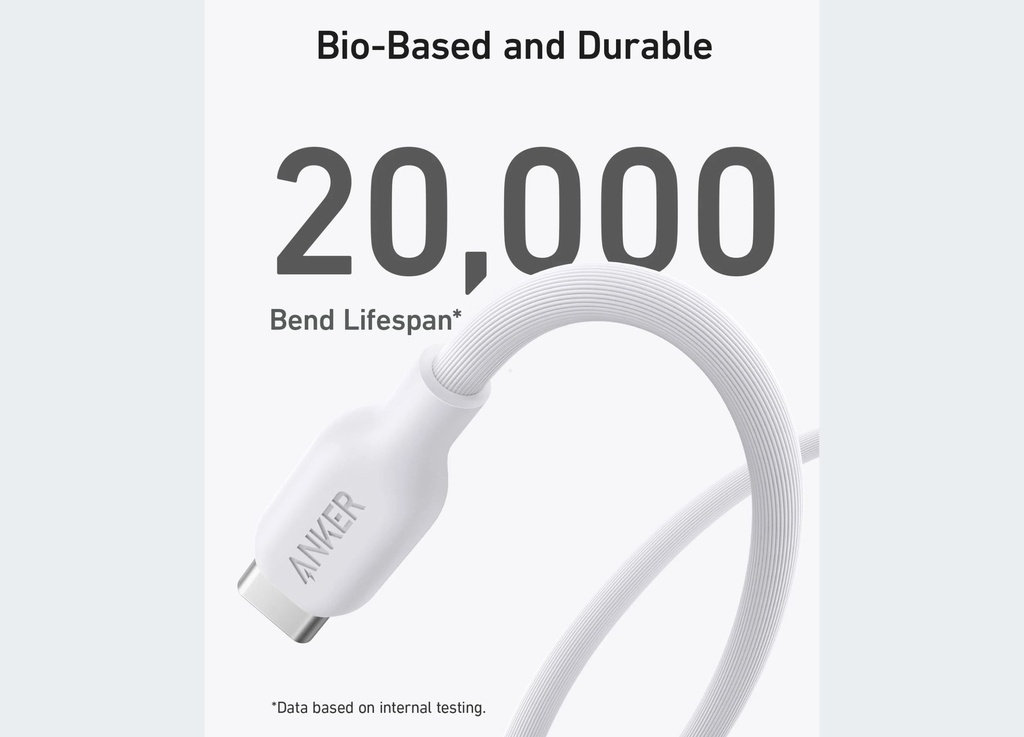 Anker Cable 542 USB-C to Lightning | Bio-Based 3ft | White