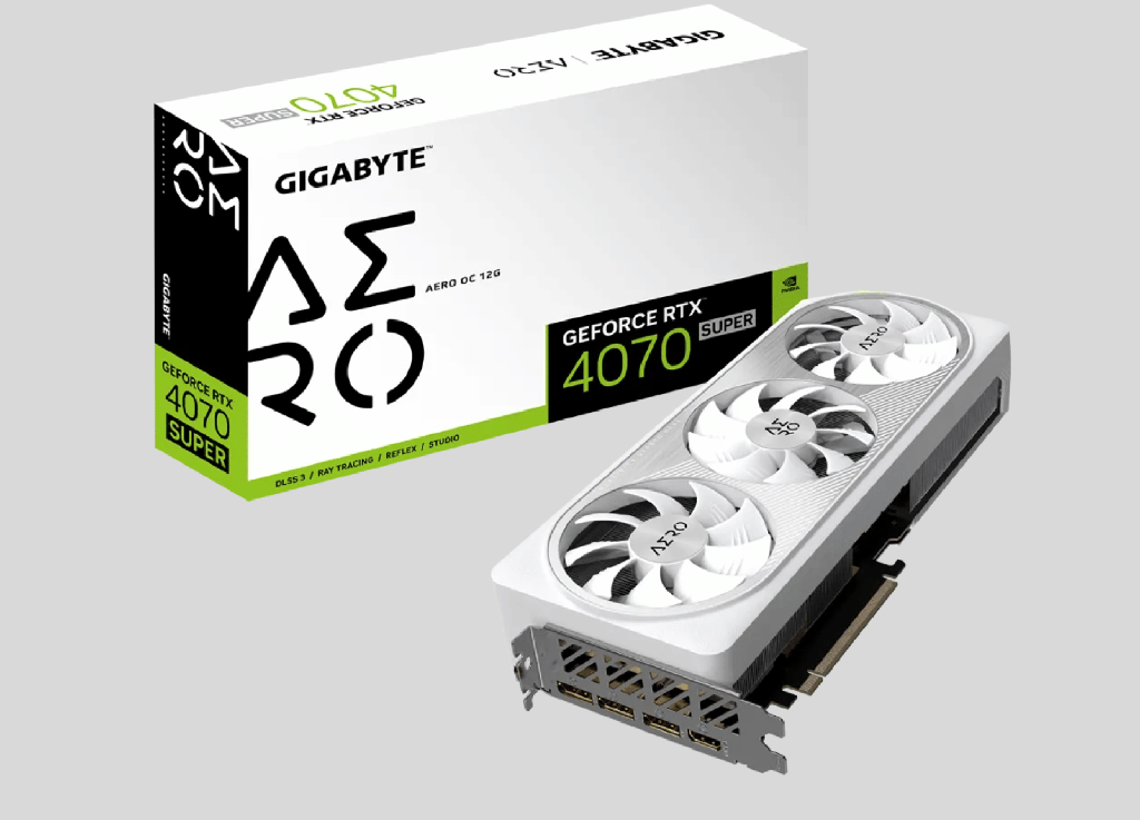 GIGABYTE GeForce RTX™ 4070 SUPER AERO OC 12G