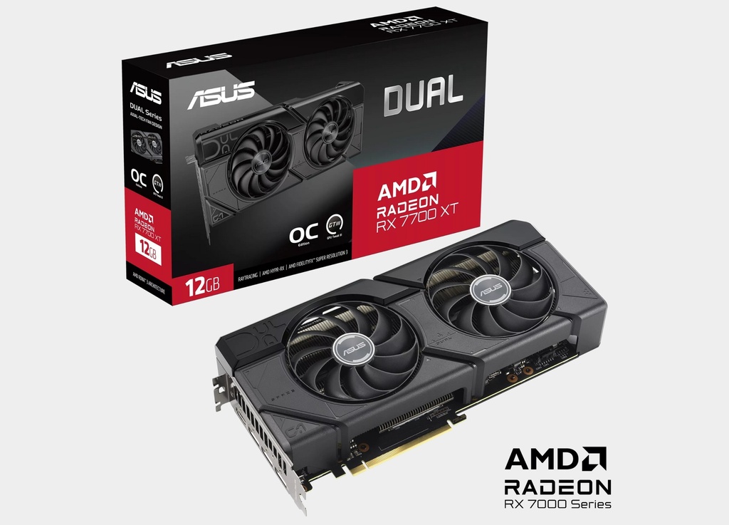 ASUS Dual Radeon™ RX 7700 XT OC Edition 12GB GDDR6