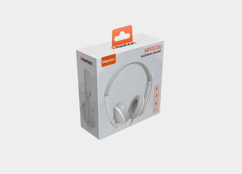 Meetion HP003U White USB Wired Headset