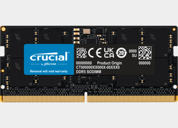 Crucial SODIMM 32GB DDR5 4800MHz CL40 