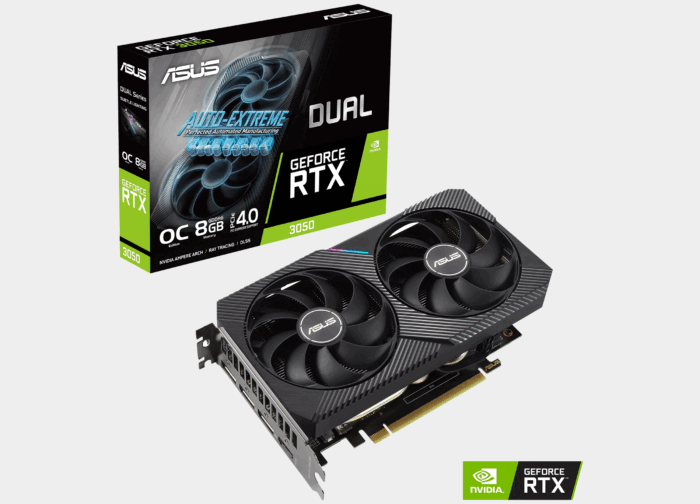 ASUS Dual GeForce RTX™ 3050 OC Edition 8GB GDDR6