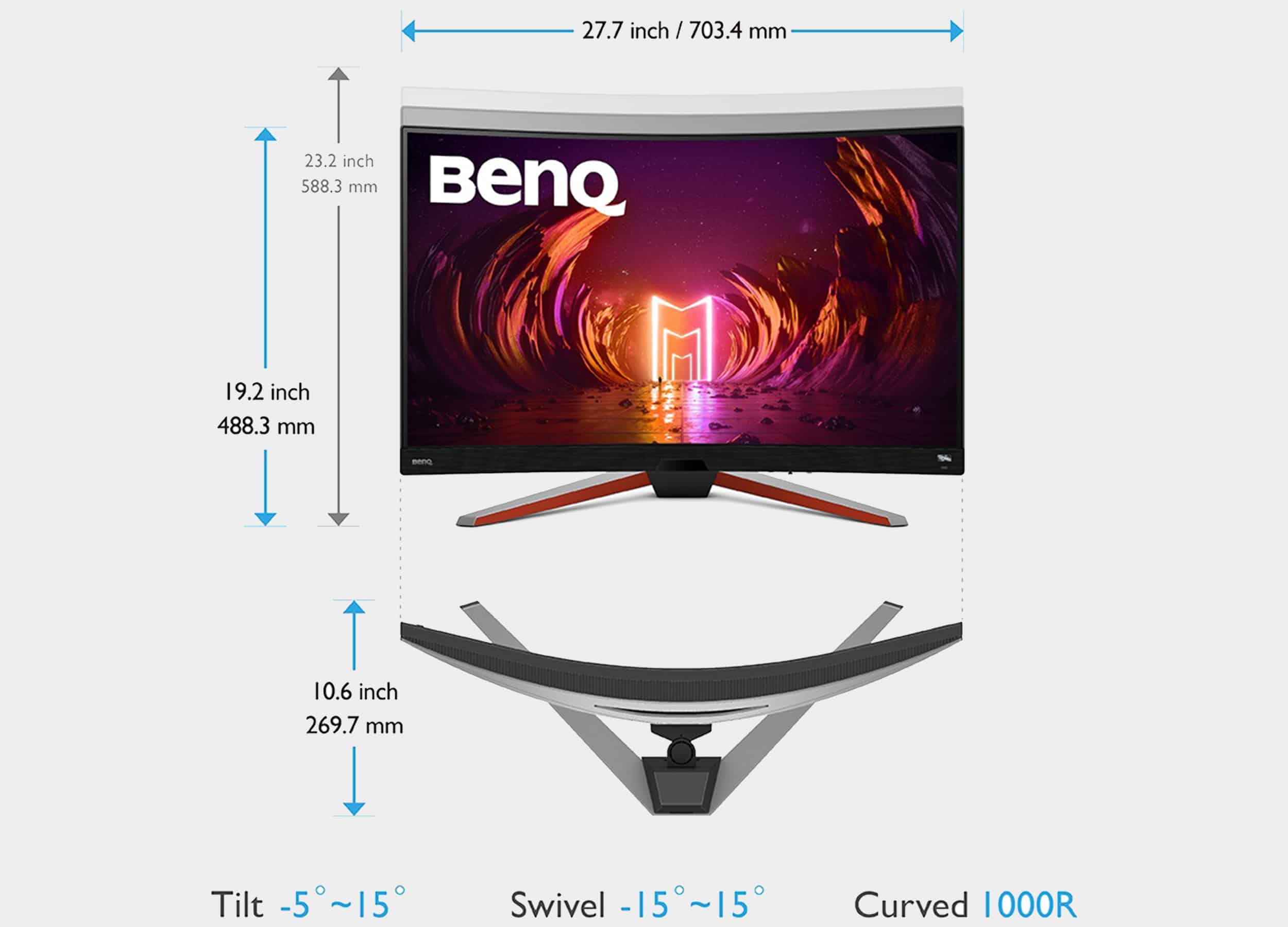Benq ‎EX3210R MOBIUZ 165Hz 1000R 2K Curved Gaming Monitor