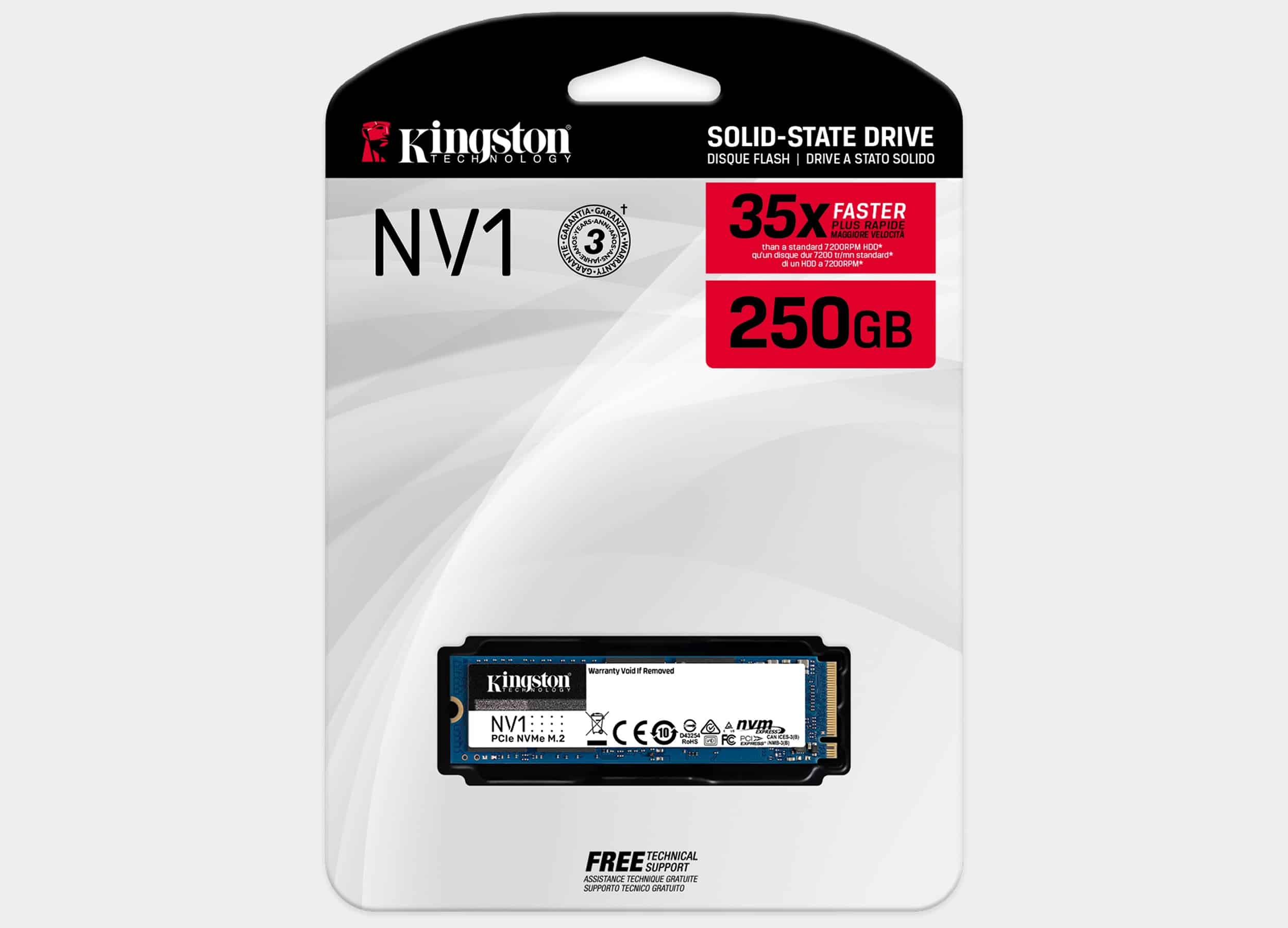 Kingston NV1 NVMe SSD 250G M.2 2280 SNVS